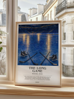 The Long Game bookish poster colour and style options – Rachel Reid book art
