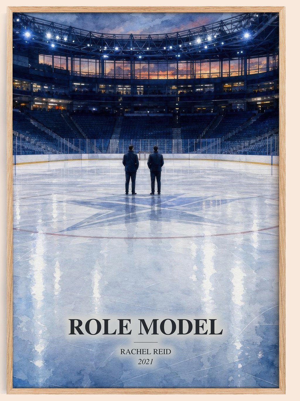 Role Model watercolour book poster by Rachel Reid – framed literary art print