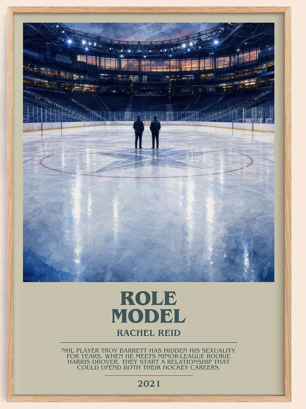 Role Model bookish book poster by Rachel Reid – framed literary art print