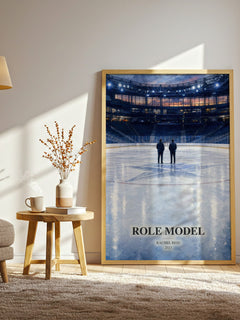 Role Model watercolour print in frame leaning in hallway – romance wall art