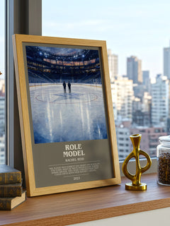 Role Model bookish print framed by window – literary home decor