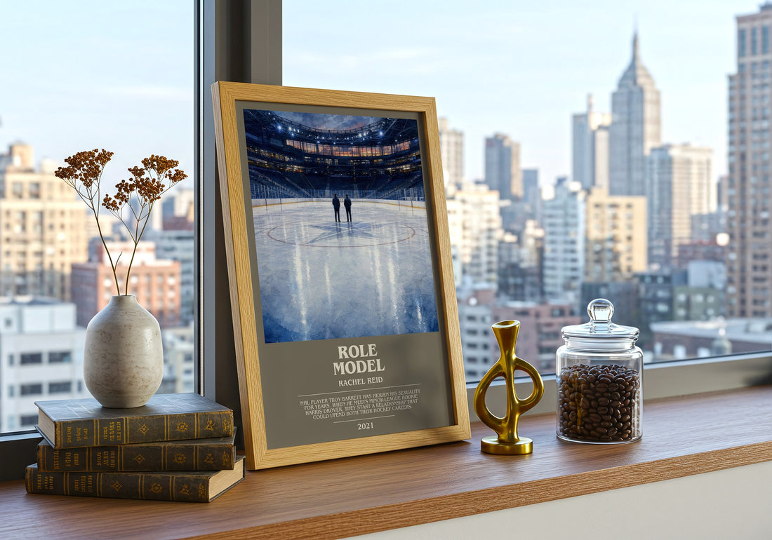 Role Model bookish print framed by window – literary home decor