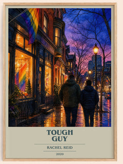 Tough Guy book cover book poster by Rachel Reid – framed literary art print