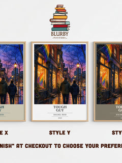 Tough Guy book cover print in frame leaning in hallway – romance wall art