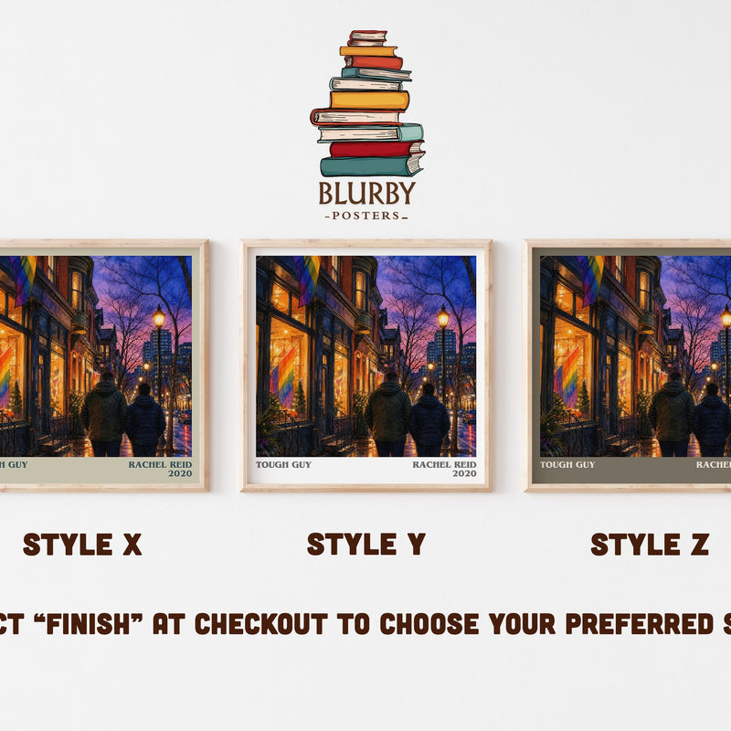 Tough Guy literary print in frame leaning in hallway – romance wall art