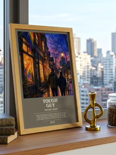 Tough Guy bookish print framed by window – literary home decor