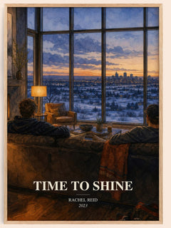 Time to Shine watercolour book poster by Rachel Reid – framed literary art print