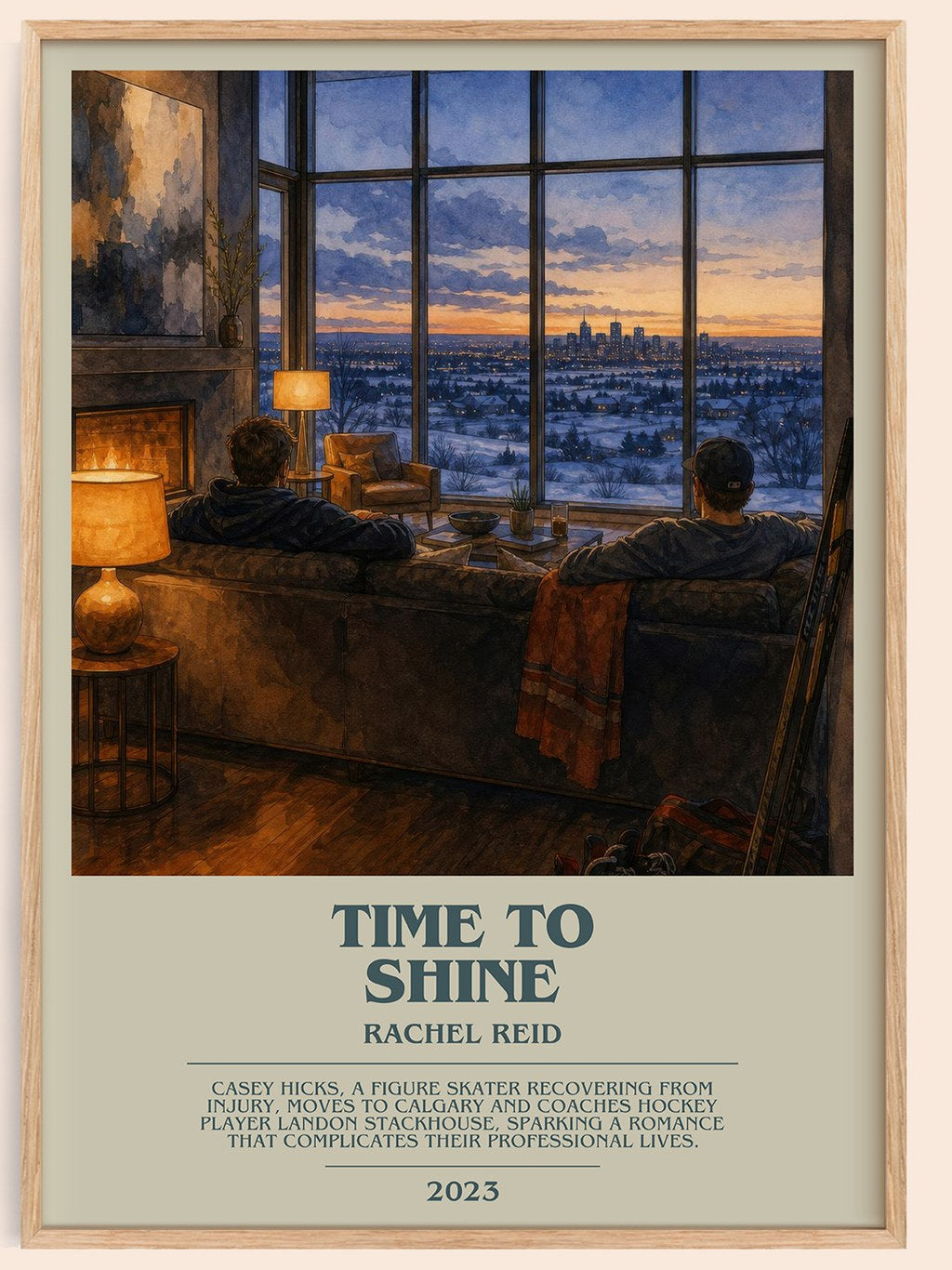 Time to Shine bookish book poster by Rachel Reid – framed literary art print