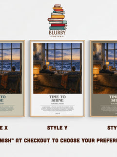 Time to Shine bookish print in frame leaning in hallway – romance wall art