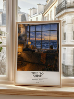 Time to Shine book cover poster colour and style options – Rachel Reid book art