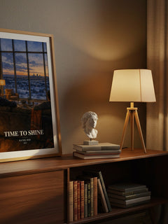 Time to Shine watercolour print on bookshelf – Rachel Reid fan gift