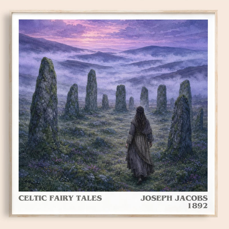 Celtic Fairy Tales literary book poster by Joseph Jacobs – framed literary art print