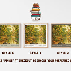 Indian Fairy Tales literary print in frame leaning in hallway – childrens wall art