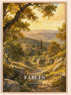 Fables watercolour book poster by Joseph Jacobs – framed literary art print