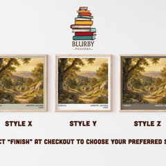 Fables literary print in frame leaning in hallway – childrens wall art