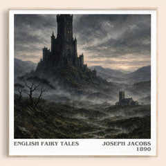 English Fairy Tales literary book poster by Joseph Jacobs – framed literary art print
