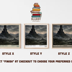 English Fairy Tales literary print in frame leaning in hallway – childrens wall art