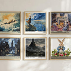 English Fairy Tales literary art print colour and style options – Joseph Jacobs book art