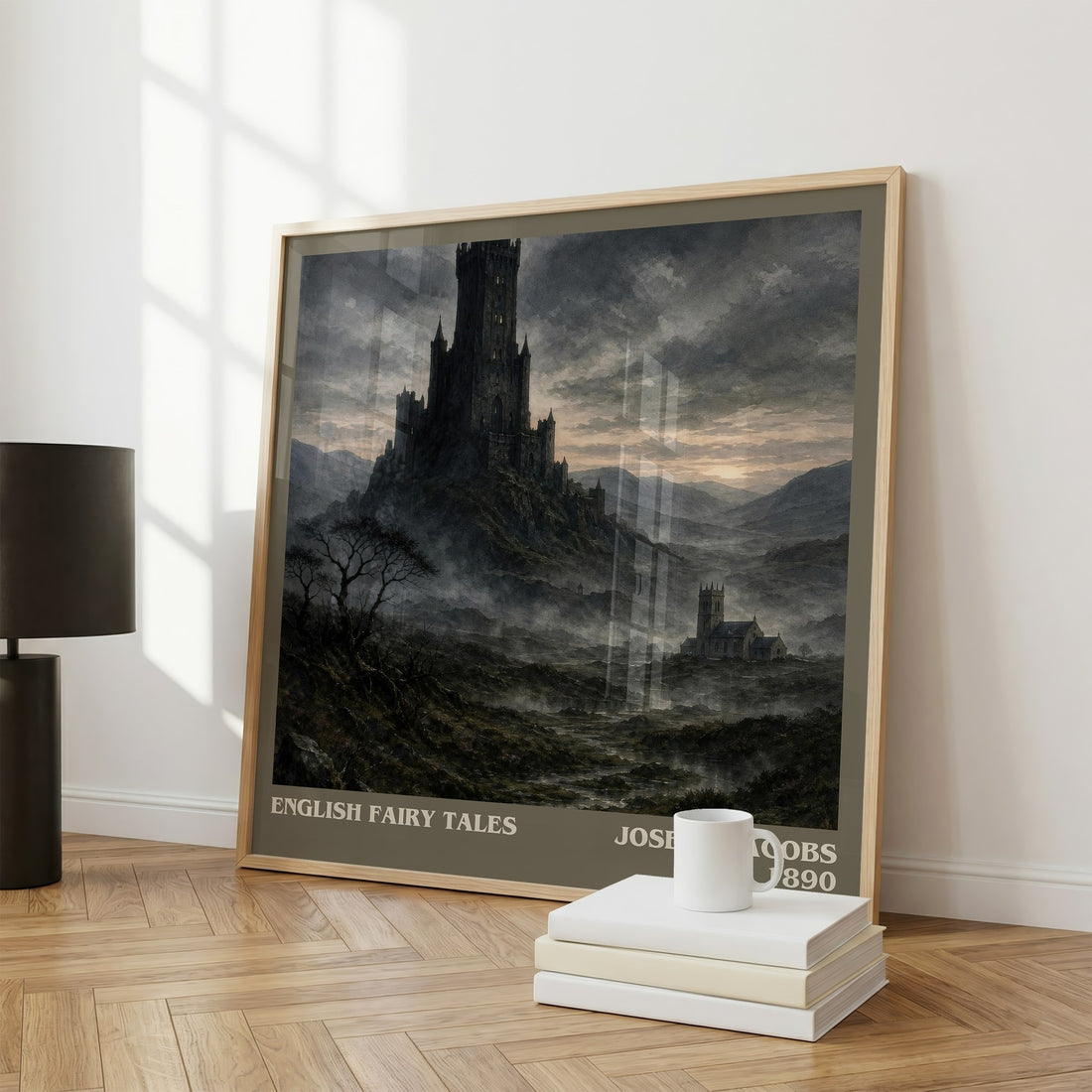 English Fairy Tales literary print framed by window – literary home decor