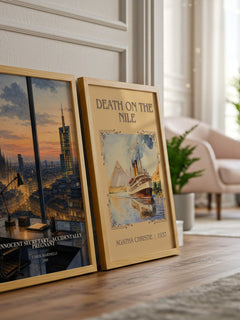 Innocent Secretary...Accidentally Pregnant watercolour print framed by window – literary home decor