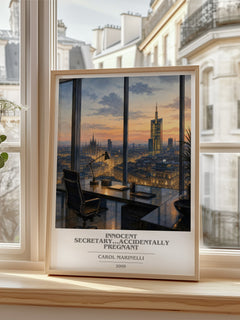 Innocent Secretary...Accidentally Pregnant book cover poster colour and style options – Carol Marinelli book art