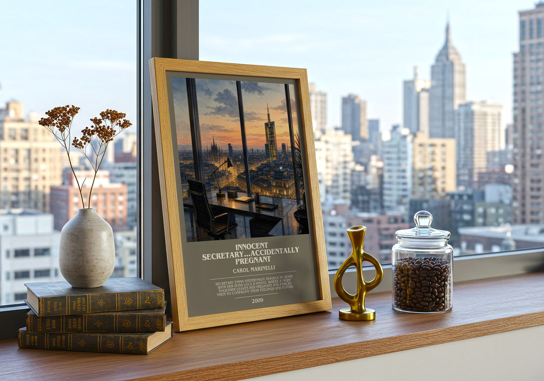 Innocent Secretary...Accidentally Pregnant bookish print framed by window – literary home decor