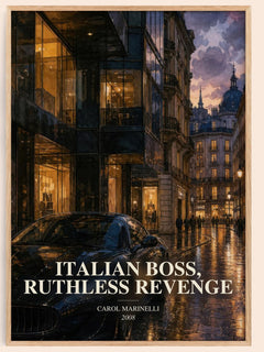 Italian Boss, Ruthless Revenge watercolour book poster by Carol Marinelli – framed literary art print
