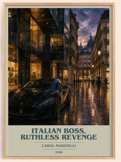 Italian Boss, Ruthless Revenge book cover book poster by Carol Marinelli – framed literary art print