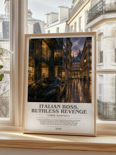 Italian Boss, Ruthless Revenge bookish poster colour and style options – Carol Marinelli book art