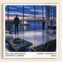 The Billionaire's Contract Bride literary book poster by Carol Marinelli – framed literary art print