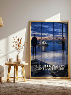 The Billionaire's Contract Bride watercolour print in frame leaning in hallway – romance wall art
