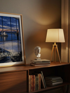 The Billionaire's Contract Bride watercolour print on bookshelf – Carol Marinelli fan gift