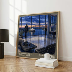 The Billionaire's Contract Bride literary print framed by window – literary home decor