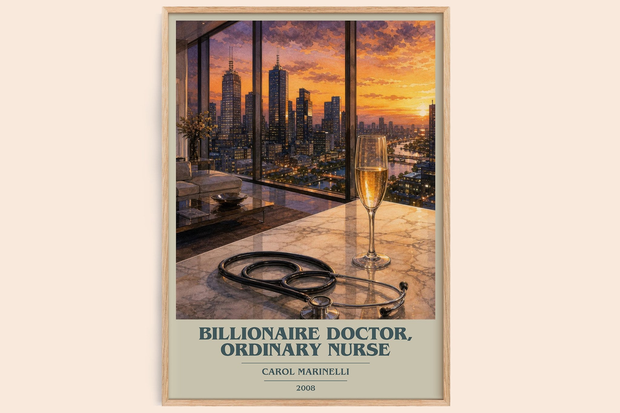 Billionaire Doctor, Ordinary Nurse Book Cover Poster by C. Marinelli
