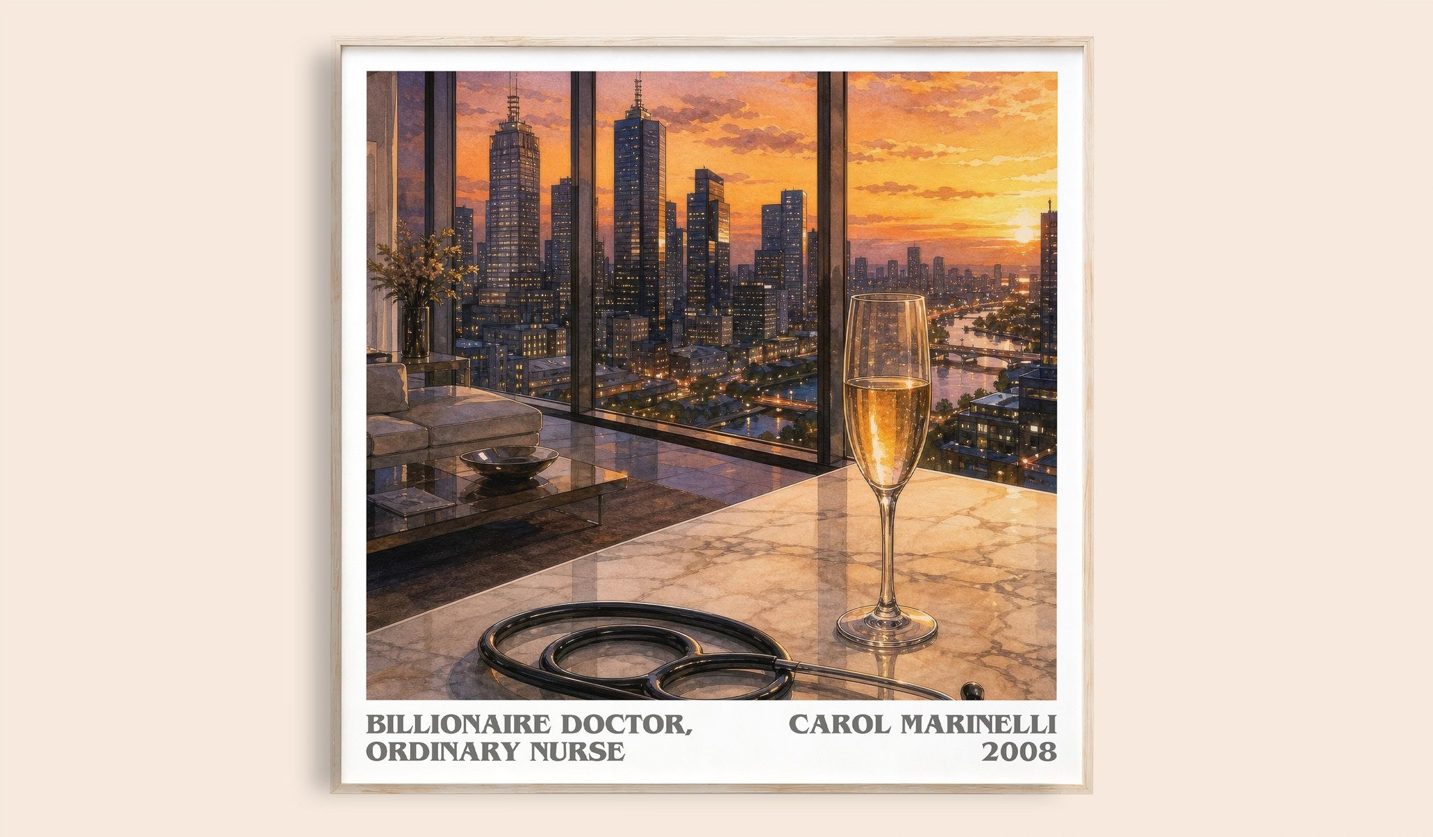Billionaire Doctor, Ordinary Nurse Literary Art Print by C. Marinelli