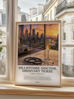 Billionaire Doctor, Ordinary Nurse bookish poster colour and style options – Carol Marinelli book art