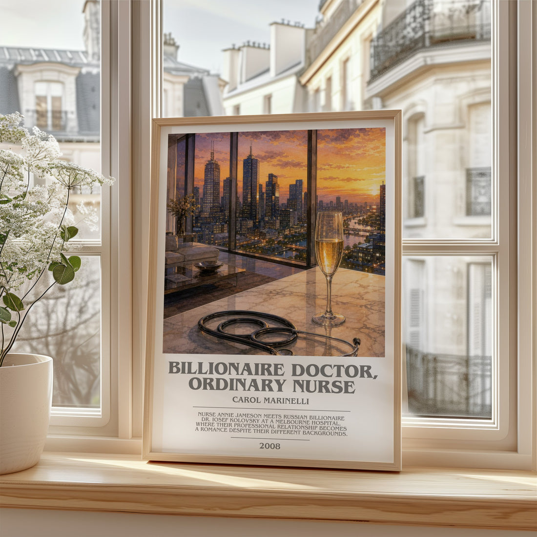 Billionaire Doctor, Ordinary Nurse bookish poster colour and style options – Carol Marinelli book art