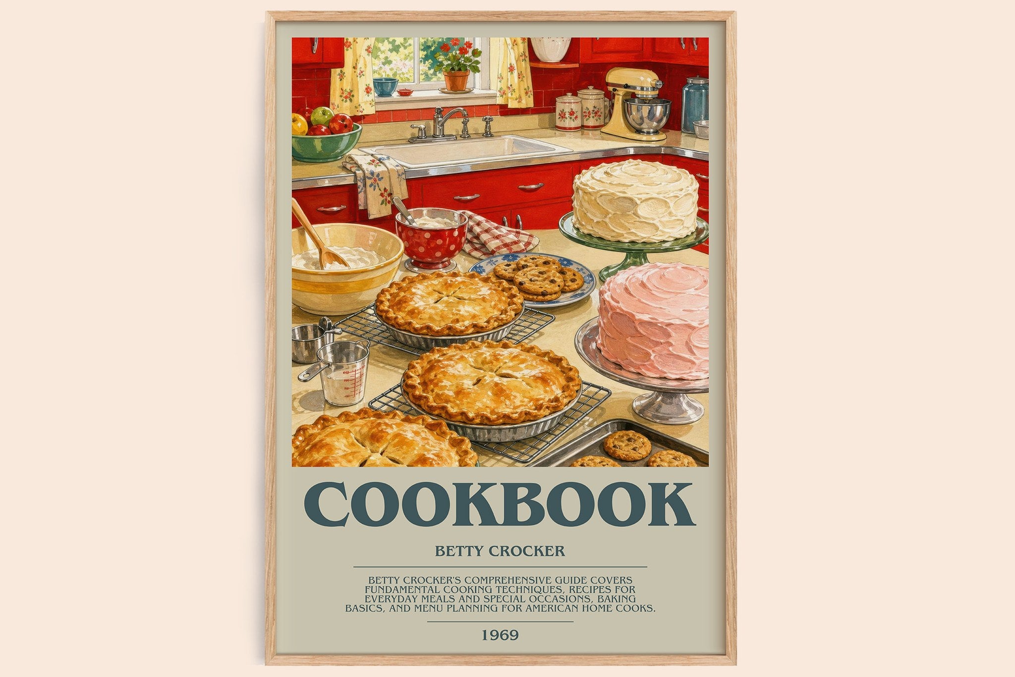 Cookbook Bookish Wall Art by Betty Crocker