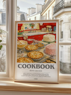 Cookbook bookish poster colour and style options – Betty Crocker book art