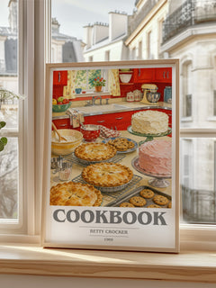 Cookbook book cover poster colour and style options – Betty Crocker book art