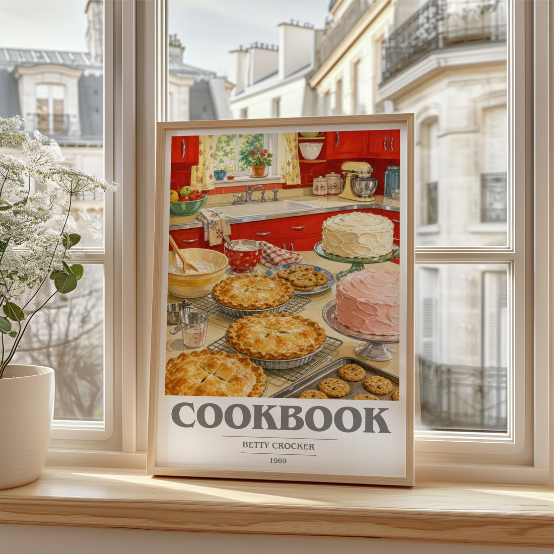 Cookbook book cover poster colour and style options – Betty Crocker book art
