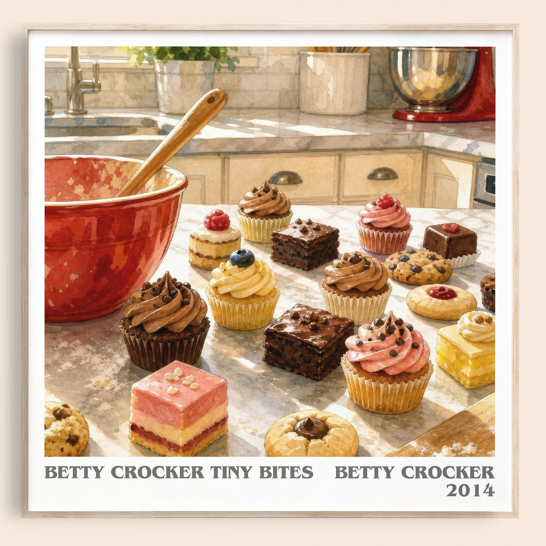 Betty Crocker tiny bites literary book poster by Betty Crocker – framed literary art print