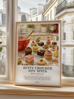 Betty Crocker tiny bites bookish poster colour and style options – Betty Crocker book art