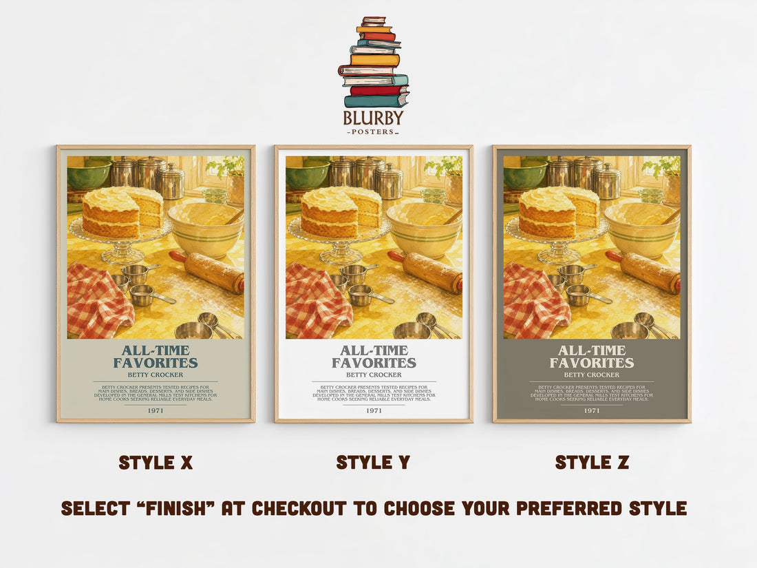 All-time favorites bookish print in frame leaning in hallway – non fiction wall art (mockup)