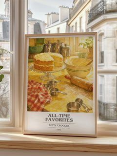 All-time favorites book cover poster colour and style options – Betty Crocker book art