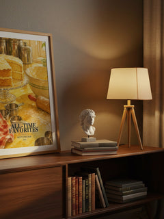 All-time favorites watercolour print on bookshelf – Betty Crocker fan gift