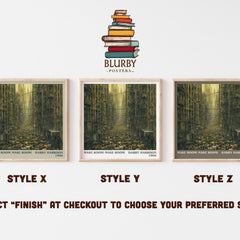 Make Room! Make Room! literary print in frame leaning in hallway – dystopian wall art