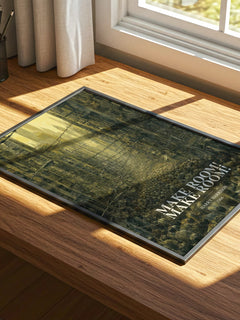 Make Room! Make Room! watercolour book poster framed on wall – dystopian wall art