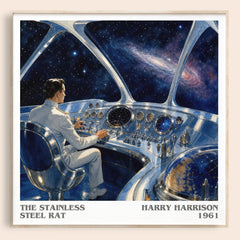 The Stainless Steel Rat literary book poster by Harry Harrison – framed literary art print