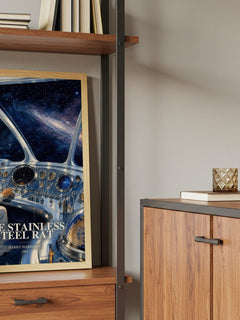 The Stainless Steel Rat book watercolour illustration paper finish options – matte satin gloss